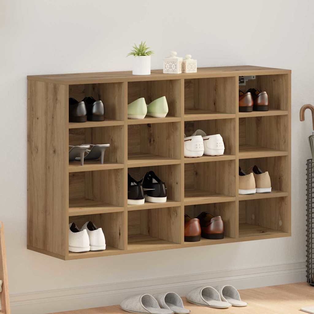 Shoe Cabinet with Shelf Artisan Oak 40.55 x 11.81 x 26.38 in
