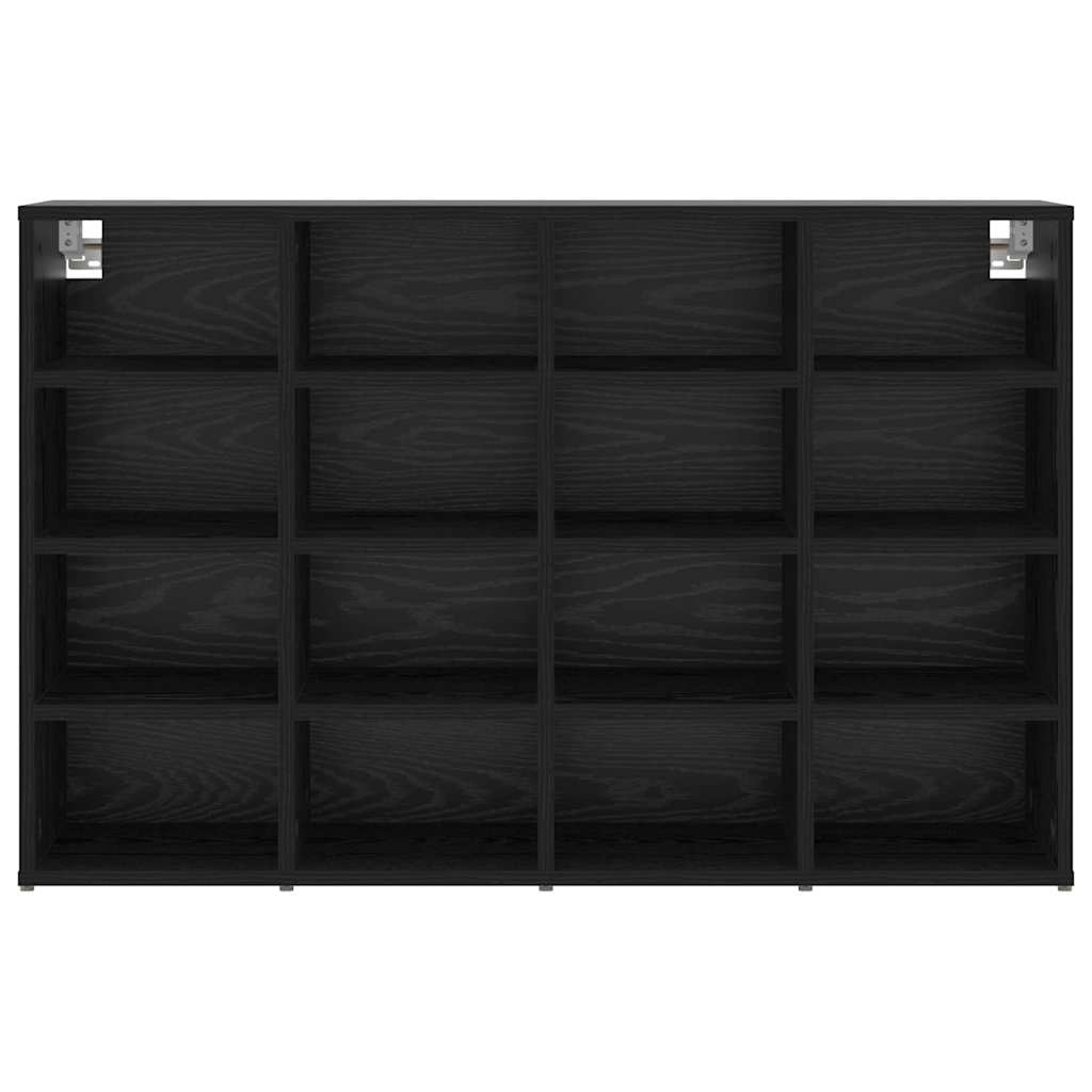 Shoe Cabinet Black Oak 40.55 x 11.81 x 26.38 in Engineered Wood