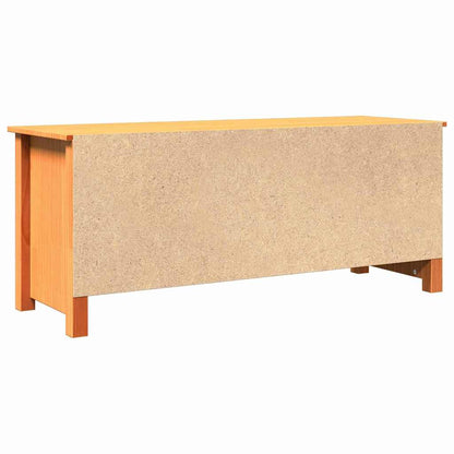 Shoe Bench Wax brown 110 x 38 x 45.5 cm Solid pine wood