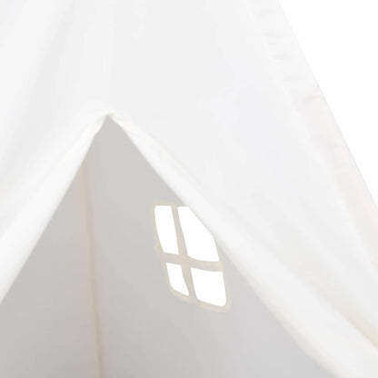 Teepee Tent White 47.2" x 47.2" x 59.1" Fabric and Plastic