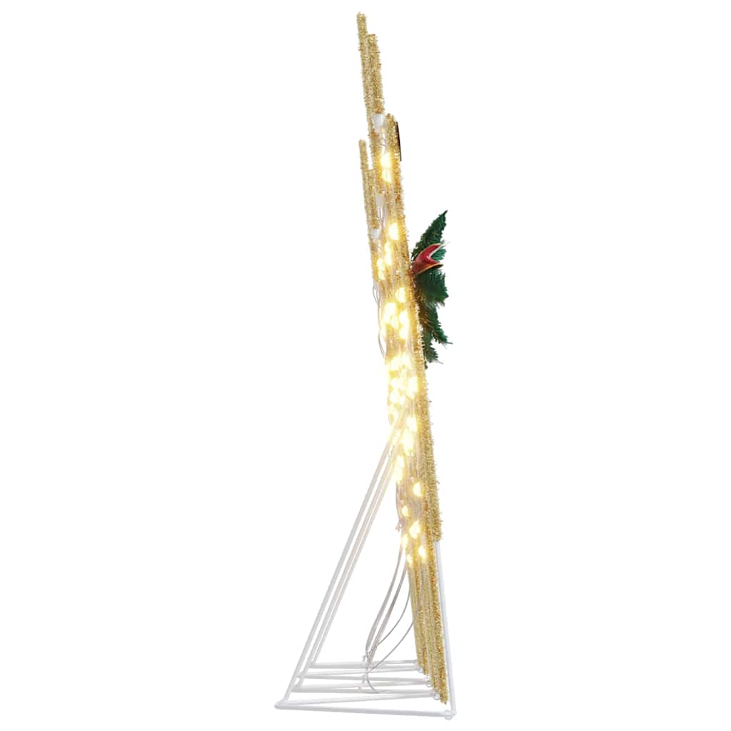 LED Reindeers 4 pcs Gold fabric