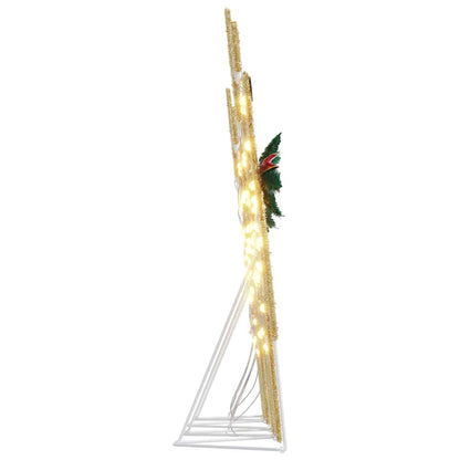 LED Reindeers 4 pcs Gold fabric