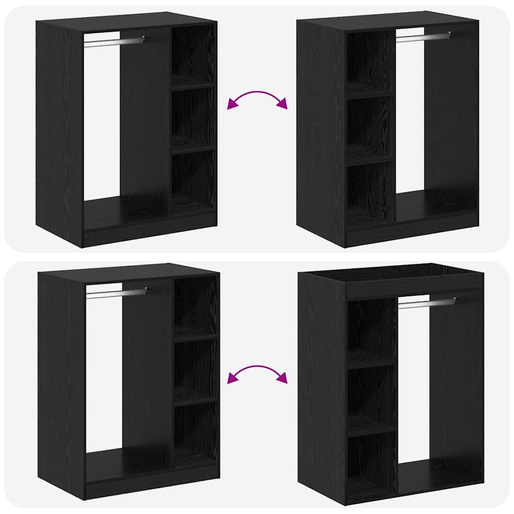 Wardrobe Black oak 30.3" x 18.9" x 40.2" Engineered wood