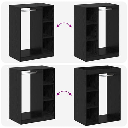 Wardrobe Black oak 30.3" x 18.9" x 40.2" Engineered wood