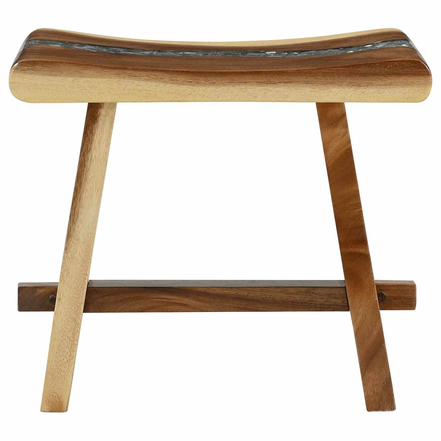 Shower Stool Natural 19.69 x 11.81 x 17.32 in Solid Suar Wood
