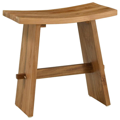 Bathroom Stool Brown 19.69 x 11.61 x 19.88 in Solid Teak Wood