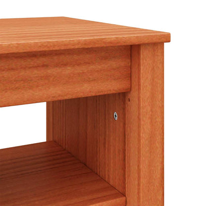 Shoe Bench Wax brown 160 x 36.5 x 50 cm Solid pine wood