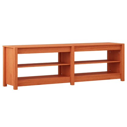 Shoe Bench Wax brown 160 x 36.5 x 50 cm Solid pine wood