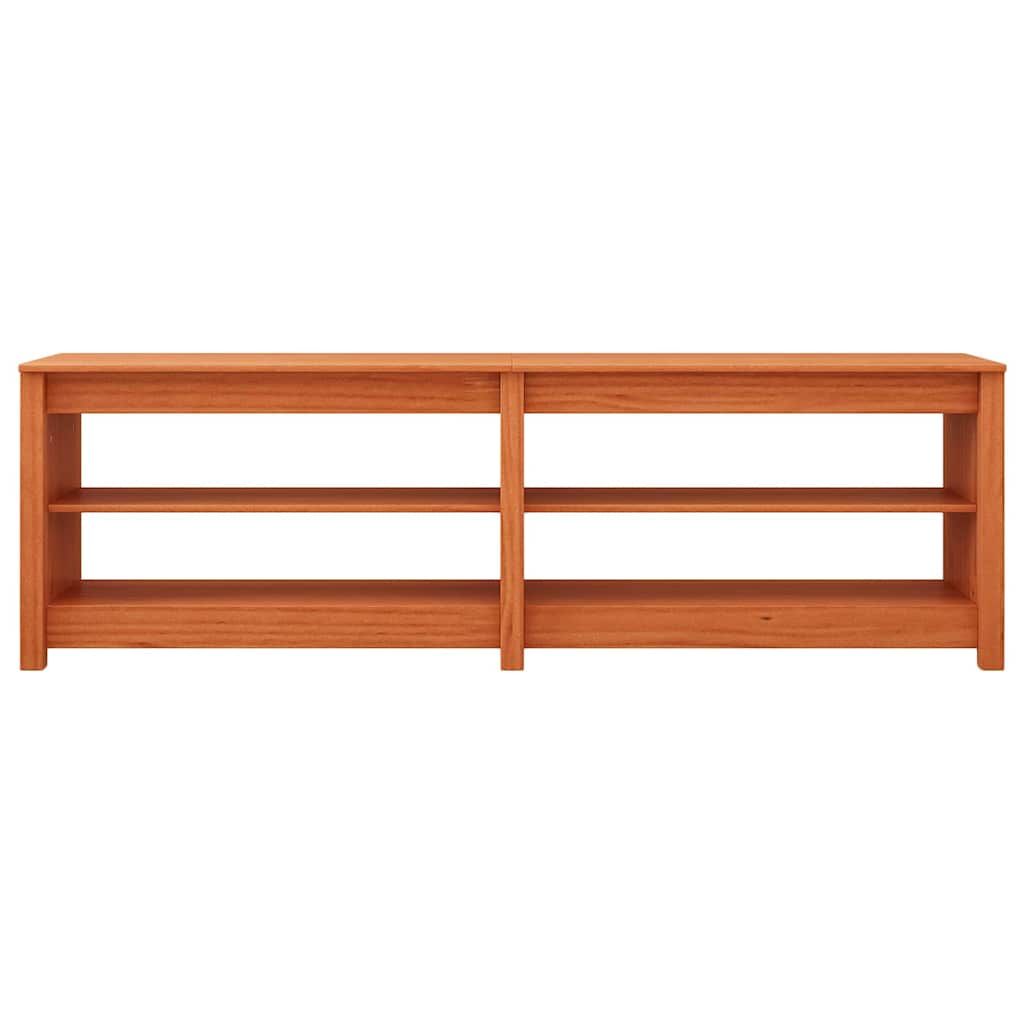Shoe Bench Wax brown 160 x 36.5 x 50 cm Solid pine wood