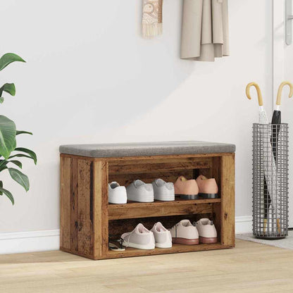 Shoe Rack with Shelf Old wood 75 x 35 x 45 cm Engineered wood
