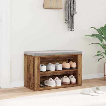 Shoe Rack with Shelf Old wood 75 x 35 x 45 cm Engineered wood