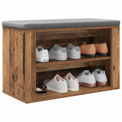 Shoe Rack with Shelf Old wood 75 x 35 x 45 cm Engineered wood
