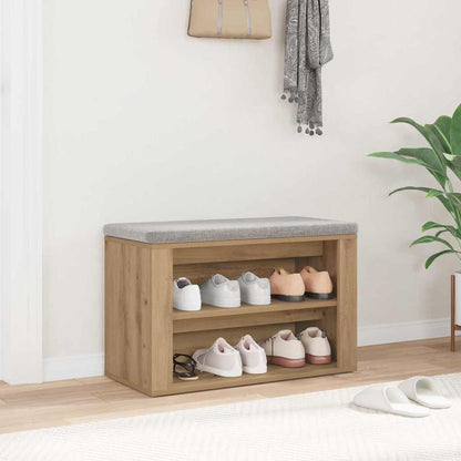 Shoe Rack artisan oak 75 x 35 x 45 cm Engineered wood