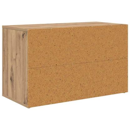 Shoe Rack artisan oak 75 x 35 x 45 cm Engineered wood