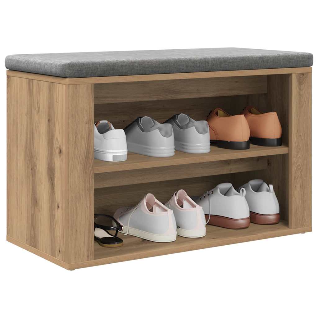 Shoe Rack artisan oak 75 x 35 x 45 cm Engineered wood