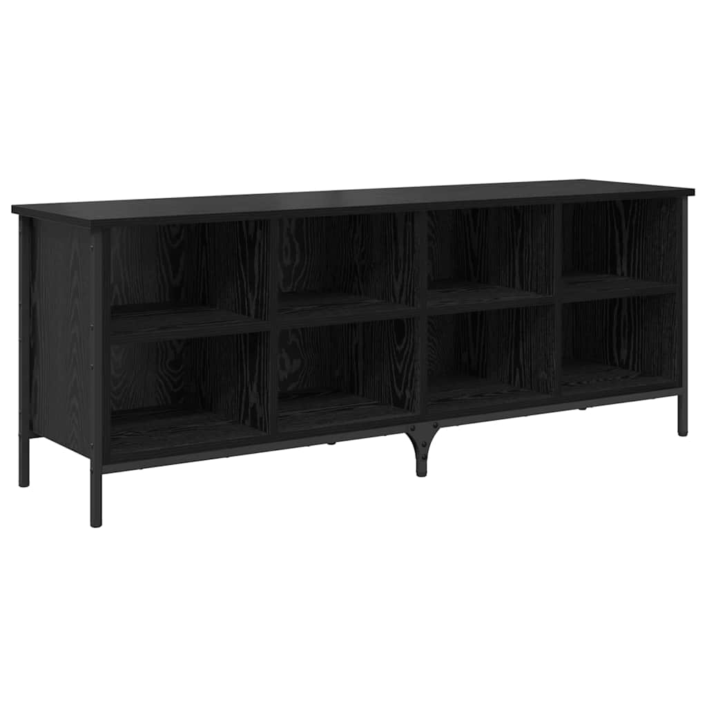 Shoe Cabinet with Shelf Black Oak 51.57 x 13.78 x 19.69 in