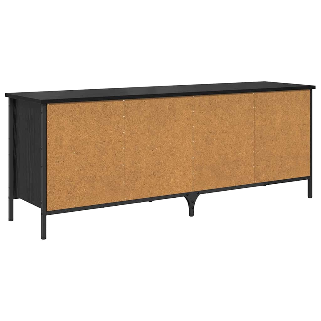 Shoe Cabinet with Shelf Black Oak 51.57 x 13.78 x 19.69 in