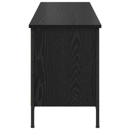 Shoe Cabinet with Shelf Black Oak 51.57 x 13.78 x 19.69 in