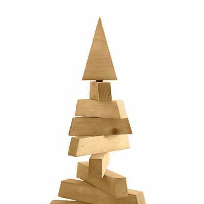 Wooden Christmas Tree with Stand Brown 47.2" Solid pine wood