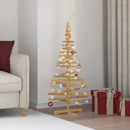 Wooden Christmas Tree with Stand Brown 47.2" Solid pine wood