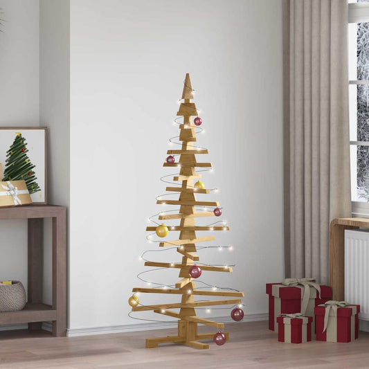 Wooden Christmas Tree with Stand Brown 59.1" Solid pine wood