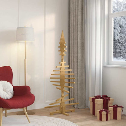 Wooden Christmas Tree with Stand Brown 59.1" Solid pine wood