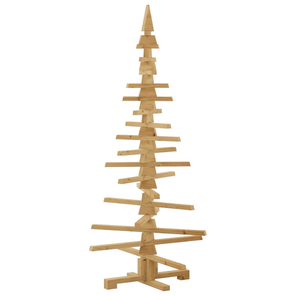 Wooden Christmas Tree with Stand Brown 59.1" Solid pine wood