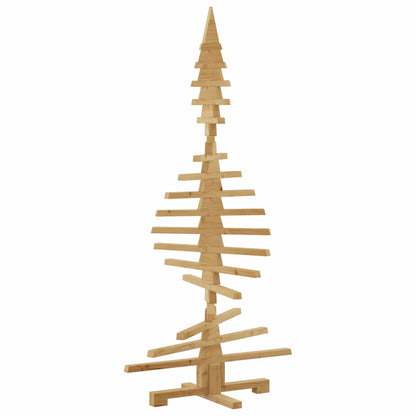 Wooden Christmas Tree with Stand Brown 59.1" Solid pine wood