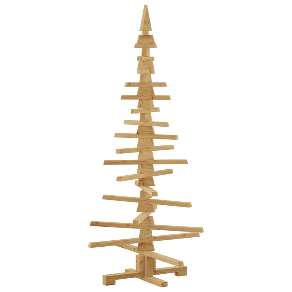 Wooden Christmas Tree with Stand Brown 59.1" Solid pine wood