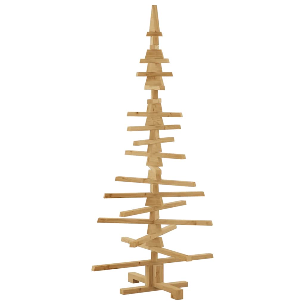 Wooden Christmas Tree with Stand Brown 59.1" Solid pine wood