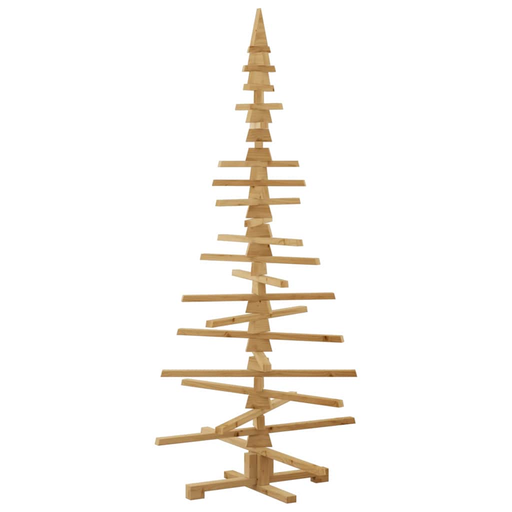 Wooden Christmas Tree with Stand Brown 70.9" Solid pine wood