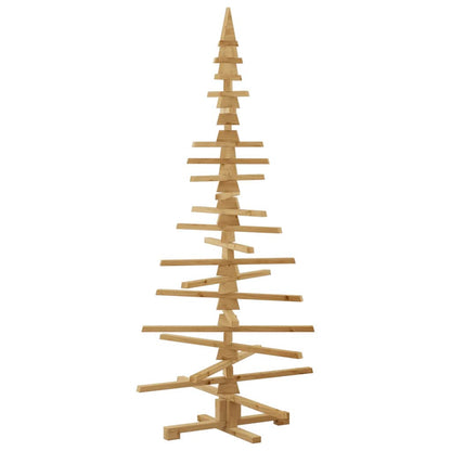 Wooden Christmas Tree with Stand Brown 70.9" Solid pine wood