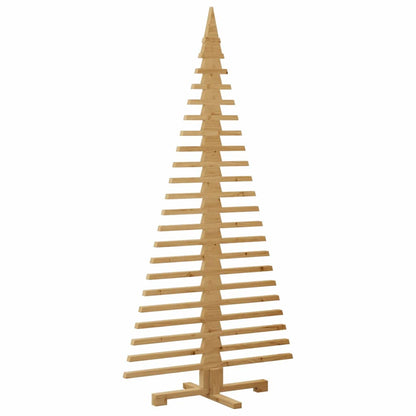 Wooden Christmas Tree with Stand Brown 70.9" Solid pine wood
