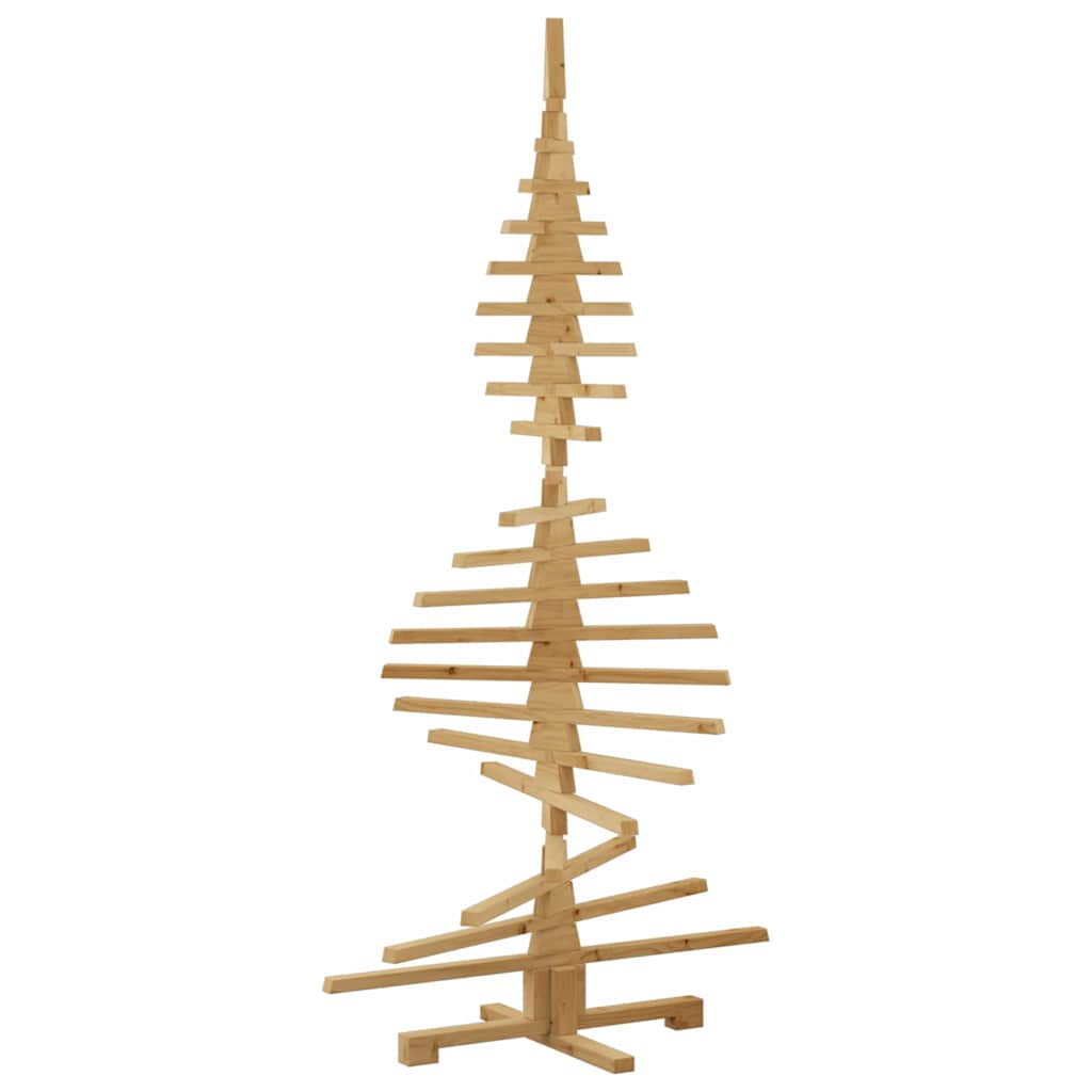 Wooden Christmas Tree with Stand Brown 70.9" Solid pine wood