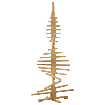 Wooden Christmas Tree with Stand Brown 70.9" Solid pine wood