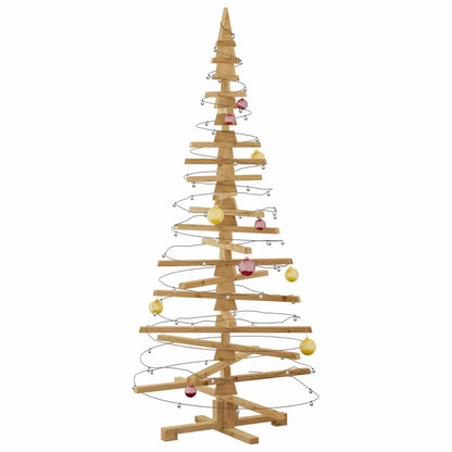 Wooden Christmas Tree with Stand Brown 70.9" Solid pine wood