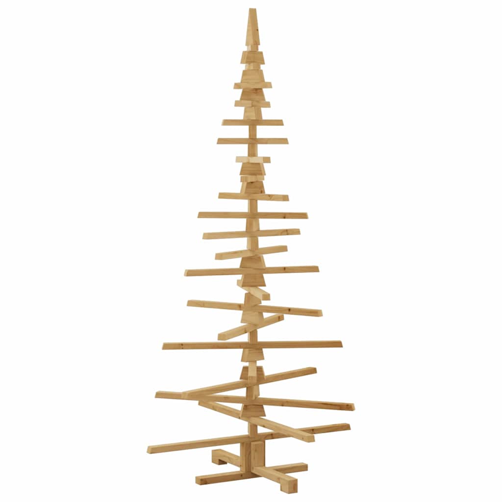 Wooden Christmas Tree with Stand Brown 70.9" Solid pine wood