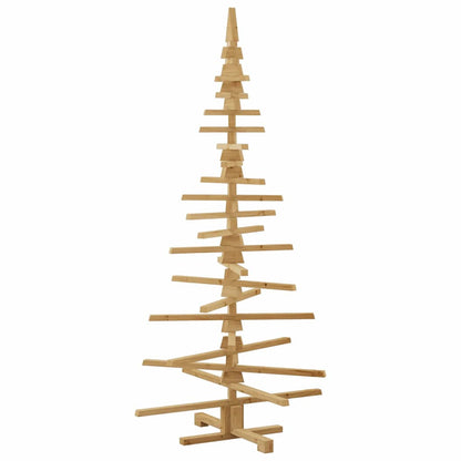 Wooden Christmas Tree with Stand Brown 70.9" Solid pine wood