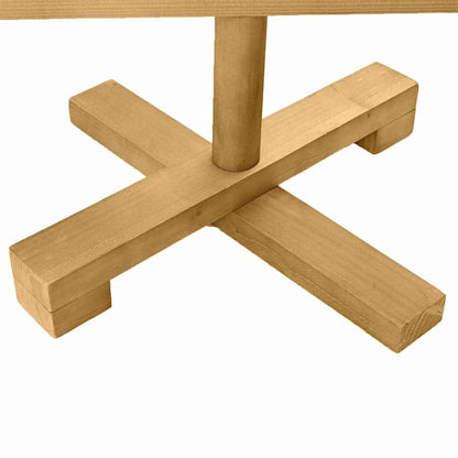 Wooden Christmas Tree with Stand Brown 82.7" Solid pine wood
