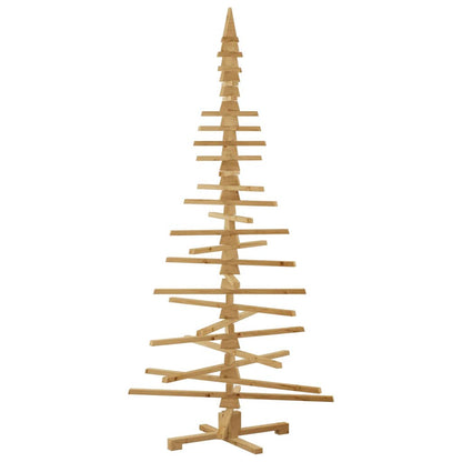 Wooden Christmas Tree with Stand Brown 82.7" Solid pine wood