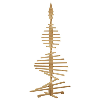 Wooden Christmas Tree with Stand Brown 82.7" Solid pine wood