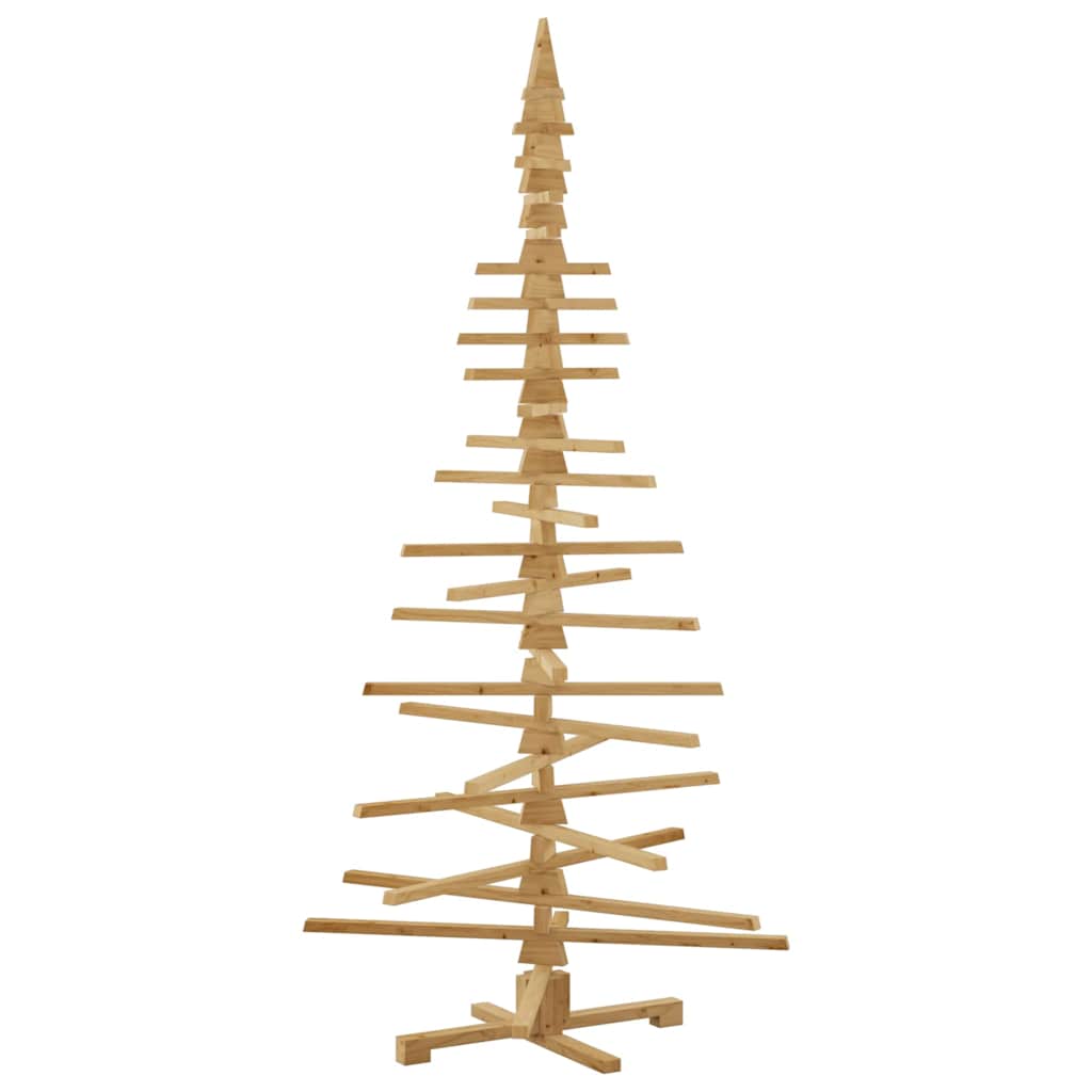Wooden Christmas Tree with Stand Brown 82.7" Solid pine wood