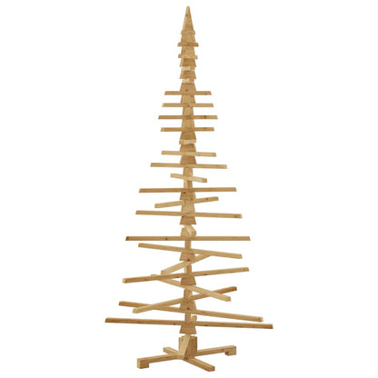 Wooden Christmas Tree with Stand Brown 82.7" Solid pine wood