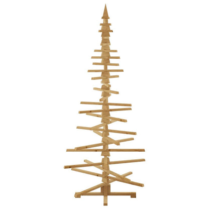Wooden Christmas Tree with Stand Brown 82.7" Solid pine wood