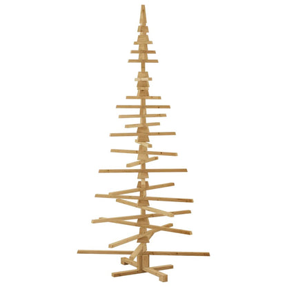 Wooden Christmas Tree with Stand Brown 82.7" Solid pine wood