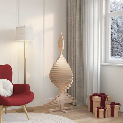 Christmas Trees with Stand Natural 59.1" Solid pine wood