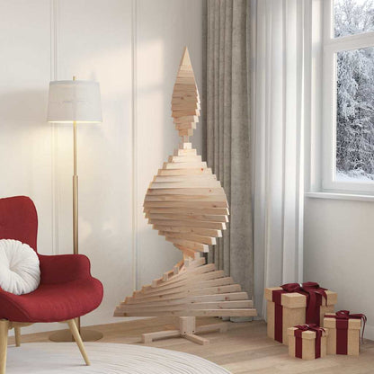 Christmas Trees with Stand Natural 70.9" Solid pine wood