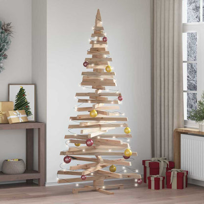 Christmas Trees with Stand Natural 82.7" Solid pine wood