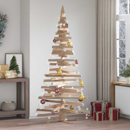 Christmas Trees with Stand Natural 82.7" Solid pine wood