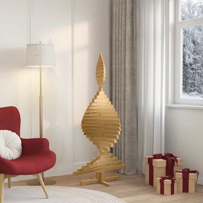 Christmas Trees with Stand Brown 59.1" Solid pine wood